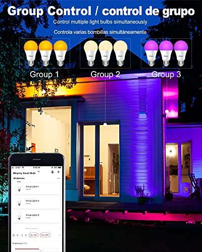 Amazon: Minpory Bombillas Inteligentes Wifi, Trabaja con Alexa(No Requiere Concentrador, Solo 2,4 GHz), LED Focos Inteligente