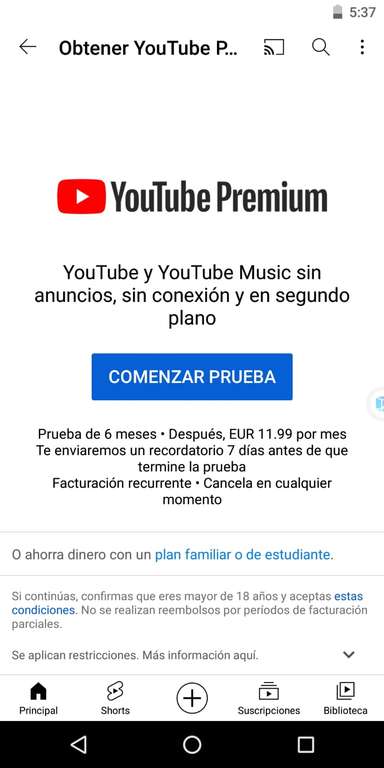 Tutorial YouTube Premium 6 meses gratis (promoción para equipos Xiaomi 13)
