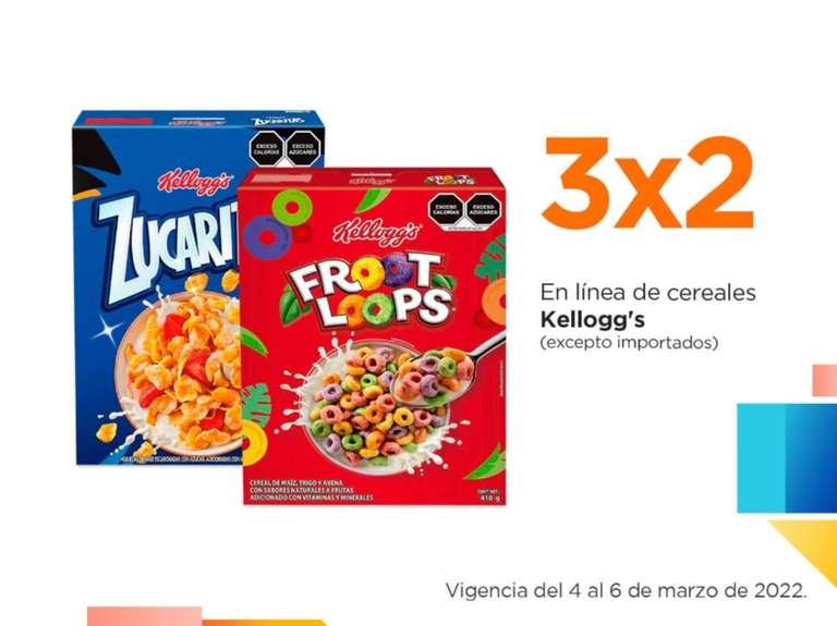 Chedraui: 3 x 2 en toda la línea de cereales Kellogg's