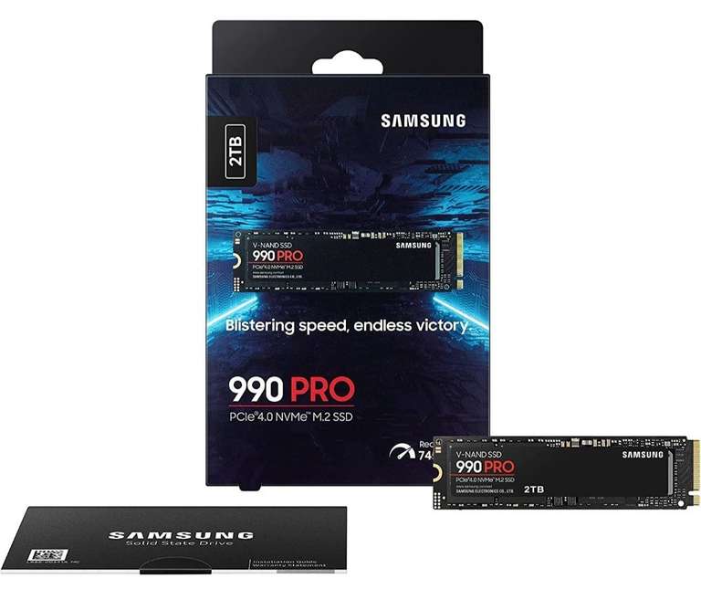 Amazon: Samsung Serie 990 PRO - 2TB PCIe Gen4. X4 NVMe 2.0c - SSD interno M.2 (MZ-V9P2T0B/AM)