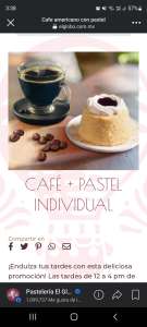 El Globo Café + Pastel individual