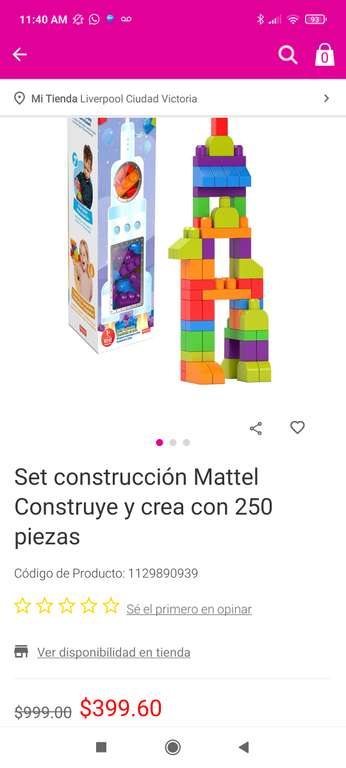 Liverpool Set construcción Mattel y juguetes en oferta