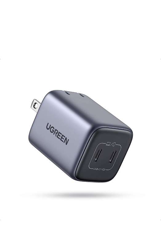Amazon: UGREEN GAN 45W Cargador USB C Portátil, PD Cargador Tipo C 25W+20W con 2 Puerto