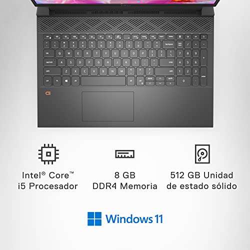 Amazon España: DELL G15 15.6'' FullHD 120Hz Core i5-11260H, 8GB RAM, 512GB SSD, RTX 3050