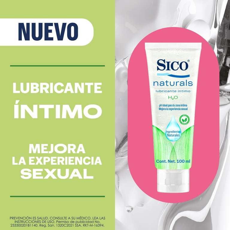 Amazon: SICO Naturals - Gel Lubricante - pH Balanceado - Libre de Fragancia - Grado Dermatologico - 100mL