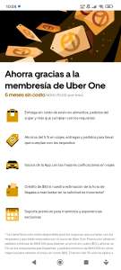 Uber ONE 6 meses sin costo / nuevos usuarios