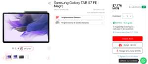 Sanborns: Samsung Galaxy TAB S7 FE Negro