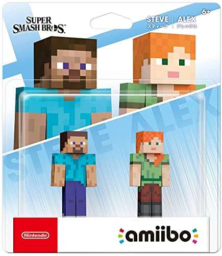 Amazon: amiibo - Steve + Alex 2-pack - Super Smash Bros