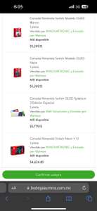 Bodega Aurrera: Nintendo Switch 1.1 (BBVA a 12 MSI) Oled Splatoon $5779