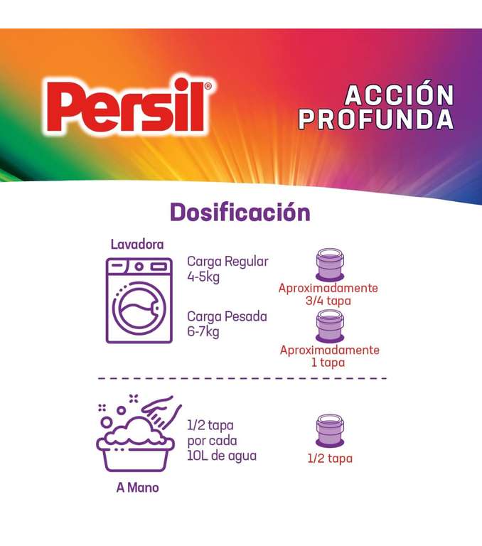 Amazon: Persil Detergente Líquido Colores Vivos Acción Profunda 96 cargas - 1 x 6.64 L | Planea y Ahorra