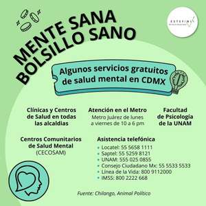 Servicios Gratuitos De Salud Mental, CDMX