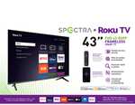 Radioshack: Pantalla Spectra Smart TV Roku 43-RSPF 43 pulg. Led FHD