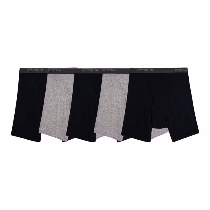 Walmart: Bóxer Fruit of the Loom para Hombre, Ajustado, Multicolor, Super Value 5 Piezas, Talla G