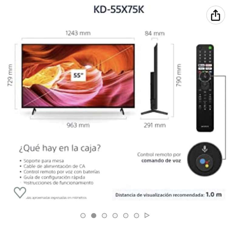 Amazon: Sony Pantalla 4K Ultra HD 55" Google TV Serie X75K (Banorte TDC digital)