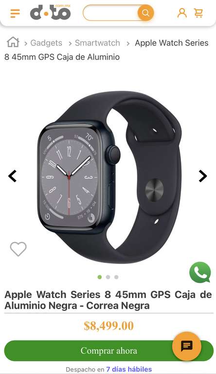 Doto: Apple Watch S8 45mm GPS | Pagando con Mercadopago