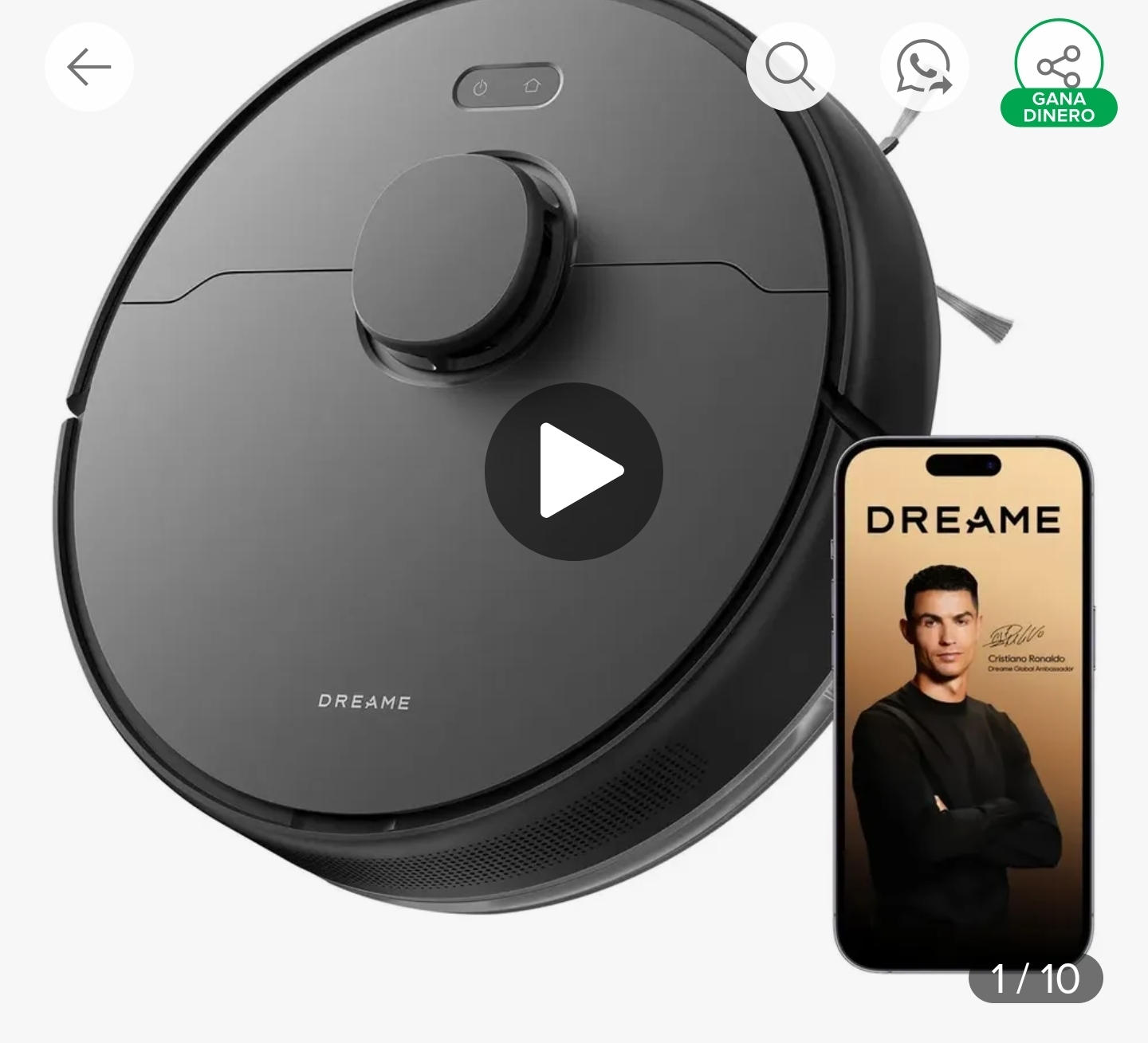 Mercado Libre: Robot Aspiradora Y Trapeador Dreame D9 Max Gen 2 6000pa Negro