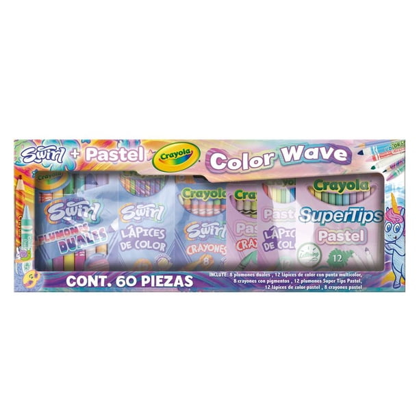 Sam's Club: Kit Color Wave Crayola Swirl + Pastel con 60 pzas 041624