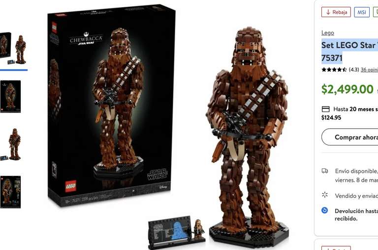 Walmart: Set LEGO Star Wars Tm Chewbacca 75371