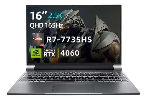 Mercado Libre: Rtx4060 Laptop Gamer Ryzen 7 7735h Machenike L16pro 16g 1t || Pagando con TCD Mercado Pago + Cashback