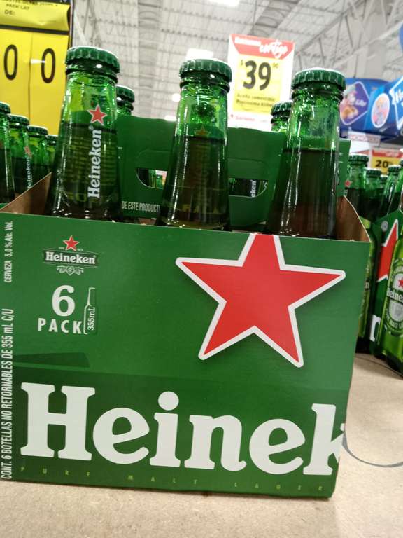 Soriana : Six Pack Cerveza Heineken 50 pesos con 150 puntos y más
