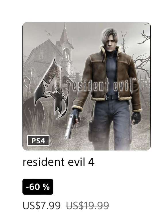 PSN Store: Resident Evil 4 para ps4