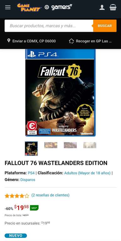 Game Planet: FALLOUT 76 WASTELANDERS EDITION PS4