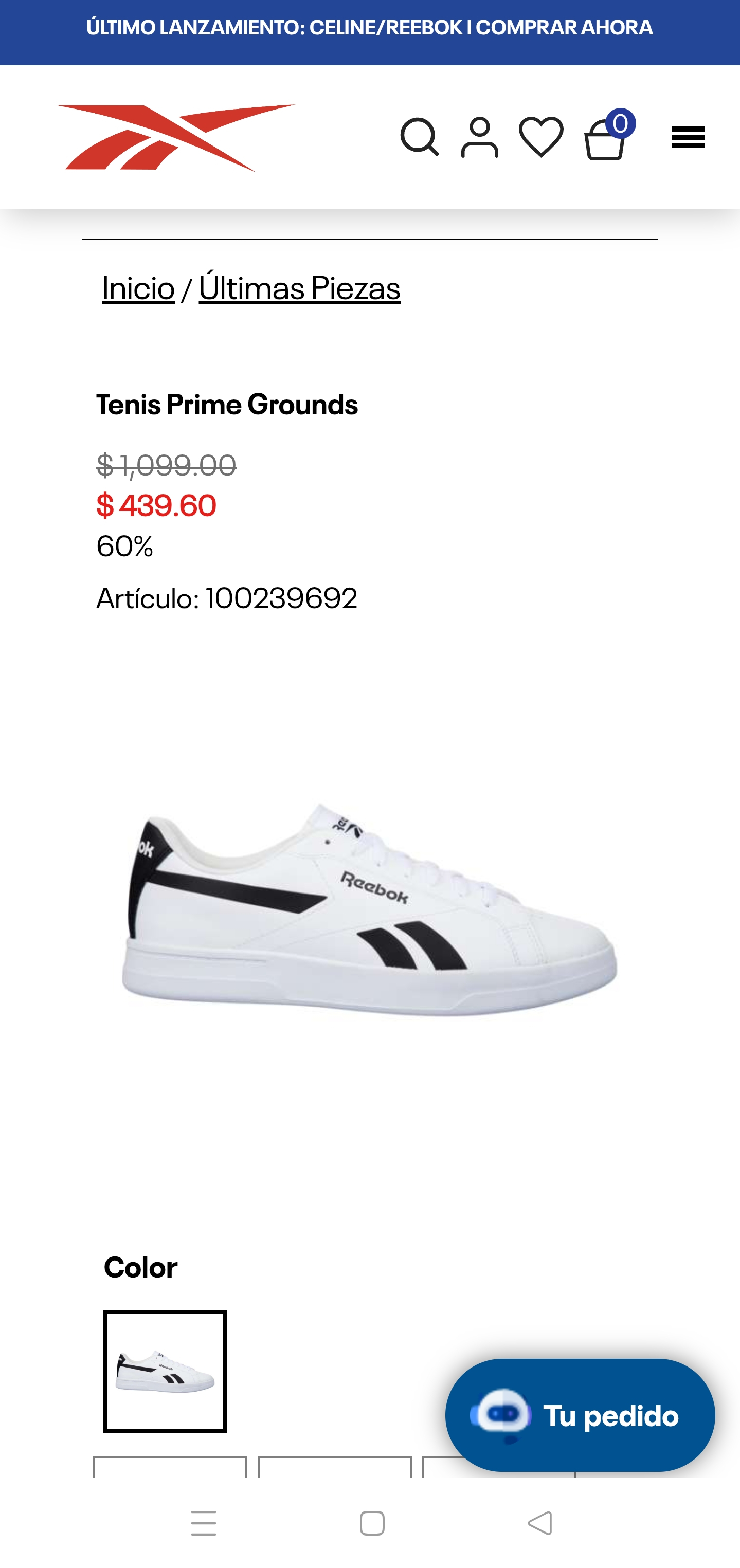 Reebok: Tenis Prime Grounds Reebok