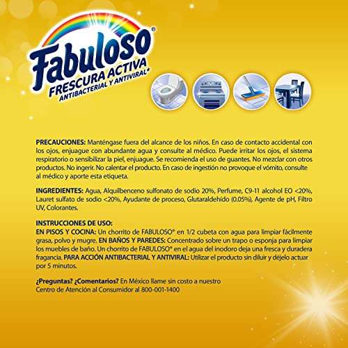 Amazon - Fabuloso Limpiador Líquido Refreshing Lemon 1.65 L