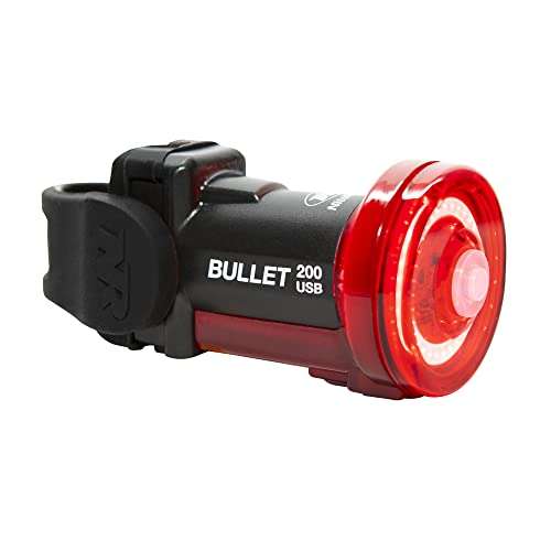 Amazon: NiteRider Bullet 200 luces traseras para bicicleta, 200 lúmenes, recargable por USB potente luz diurna visible LED