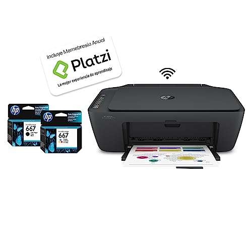 Amazon: HP Impresora Multifuncional DeskJet Ink Advantage 2774, Color, Wi-Fi + Membresía Anual Platzi (691Y6AW)