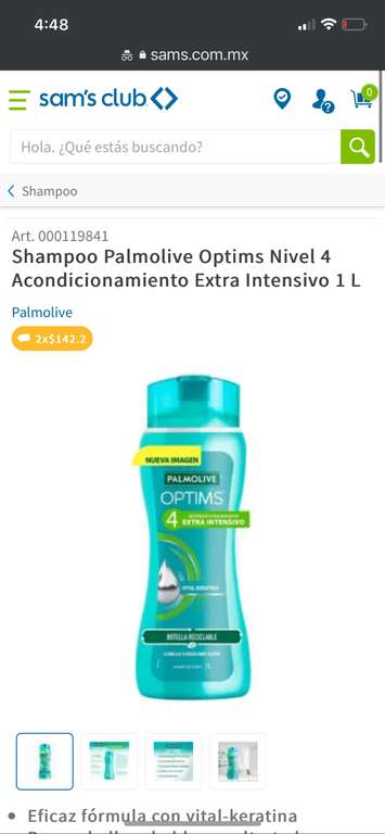 Sam's Club: Palmolive shampoo 2 por $139 es de 1 L