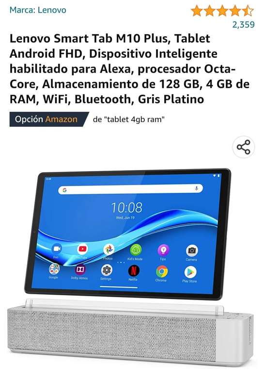 Amazon: Lenovo Smart tab M10 Plus