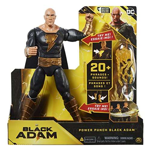 Amazon: Figura black Adam 30 cm 75% de descuento Luces y sonidos