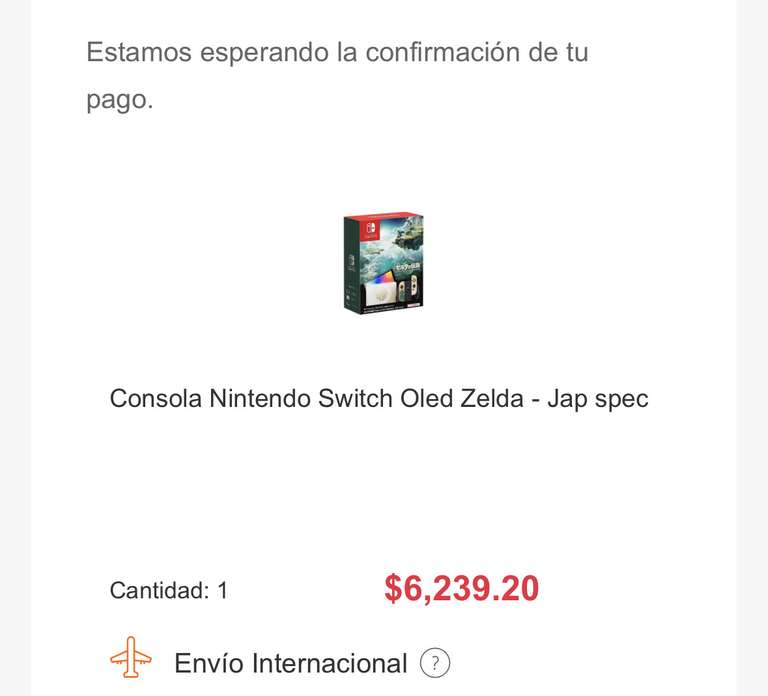 Nintendo Switch versión Zelda (JP) Linio con PayPal