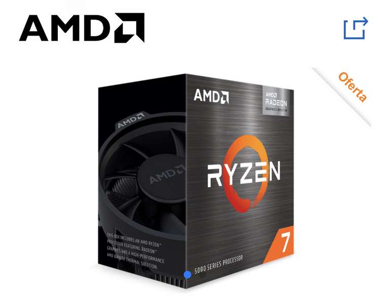 CyberPuerta: Procesador AMD Ryzen 7 5700G, 3.80GHz, 8-Core