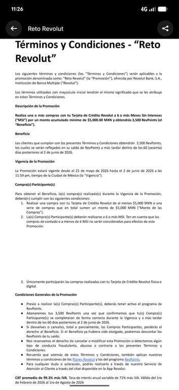 Revolut: 3,500 RevPoints con 5,000 MXN en 6 MSI at Revolut ...