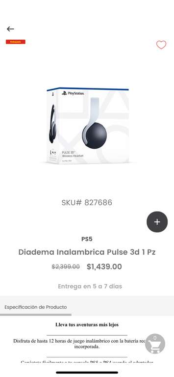 H.E.B - PS5 Audífonos Pulse 3D