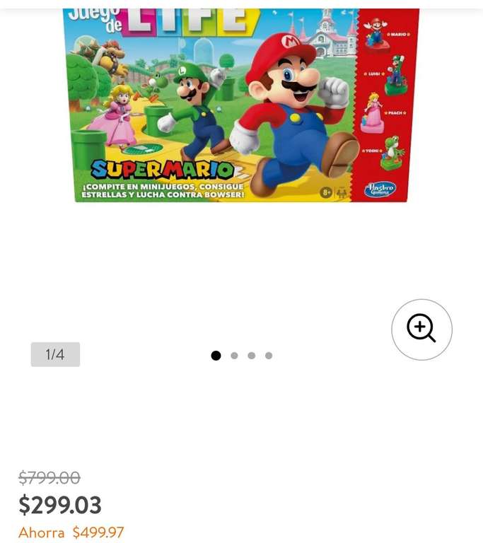 Walmart Juego de Mesa Hasbro Gaming Game of Life Super Mario