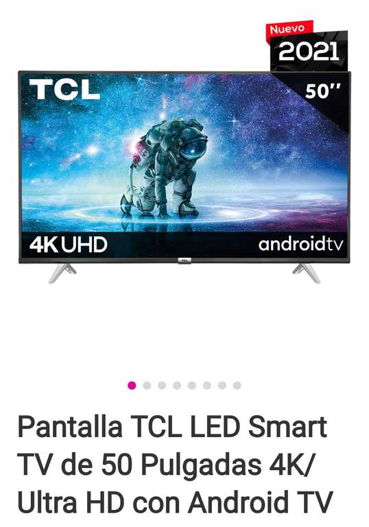 Liverpool: Pantalla TCL LED Smart TV de 50 Pulgadas 4K/Ultra HD con Android TV