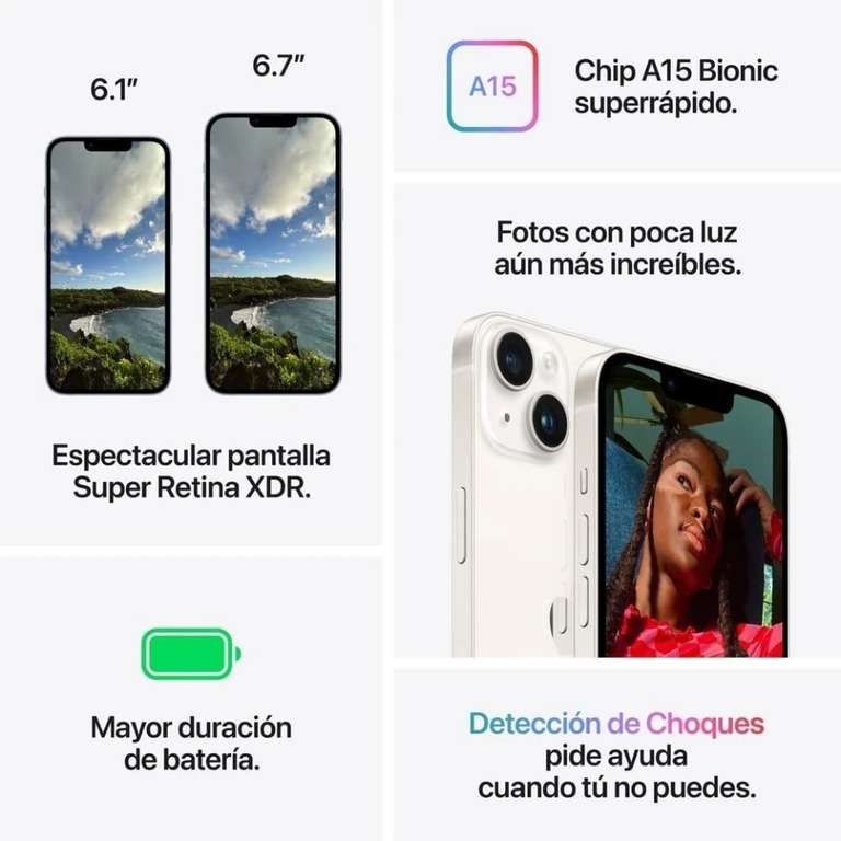 Walmart: iPhone 14 Apple 128GB eSIM Negro Reacondicionado (Citibanamex) 18 msi