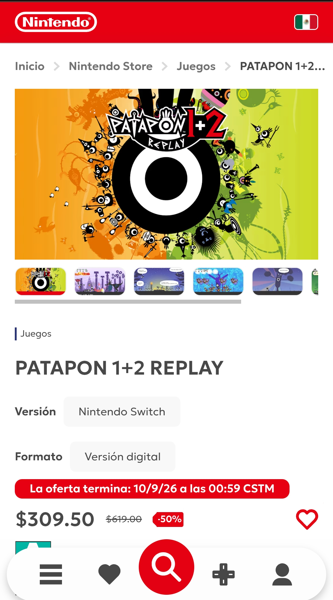 Nintendo Eshop mx Patapon 1&2