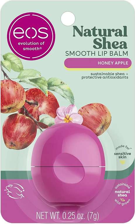 Amazon: Eos Visibly Soft Lip Balm Sphere - Miel y Manzana | Restores and Softens Lips | 0.25 oz.