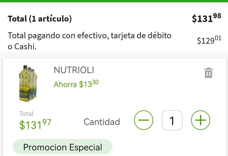 Sam's club: Aceite Nutrioli paquete de 3 x 1.15litros - Mérida