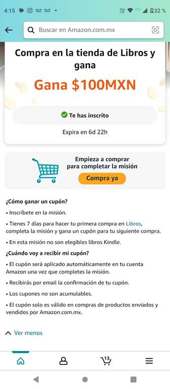 Amazon: Gana $100 por 1era compra en diferentes categorías (ver imagen) | usuarios seleccionados