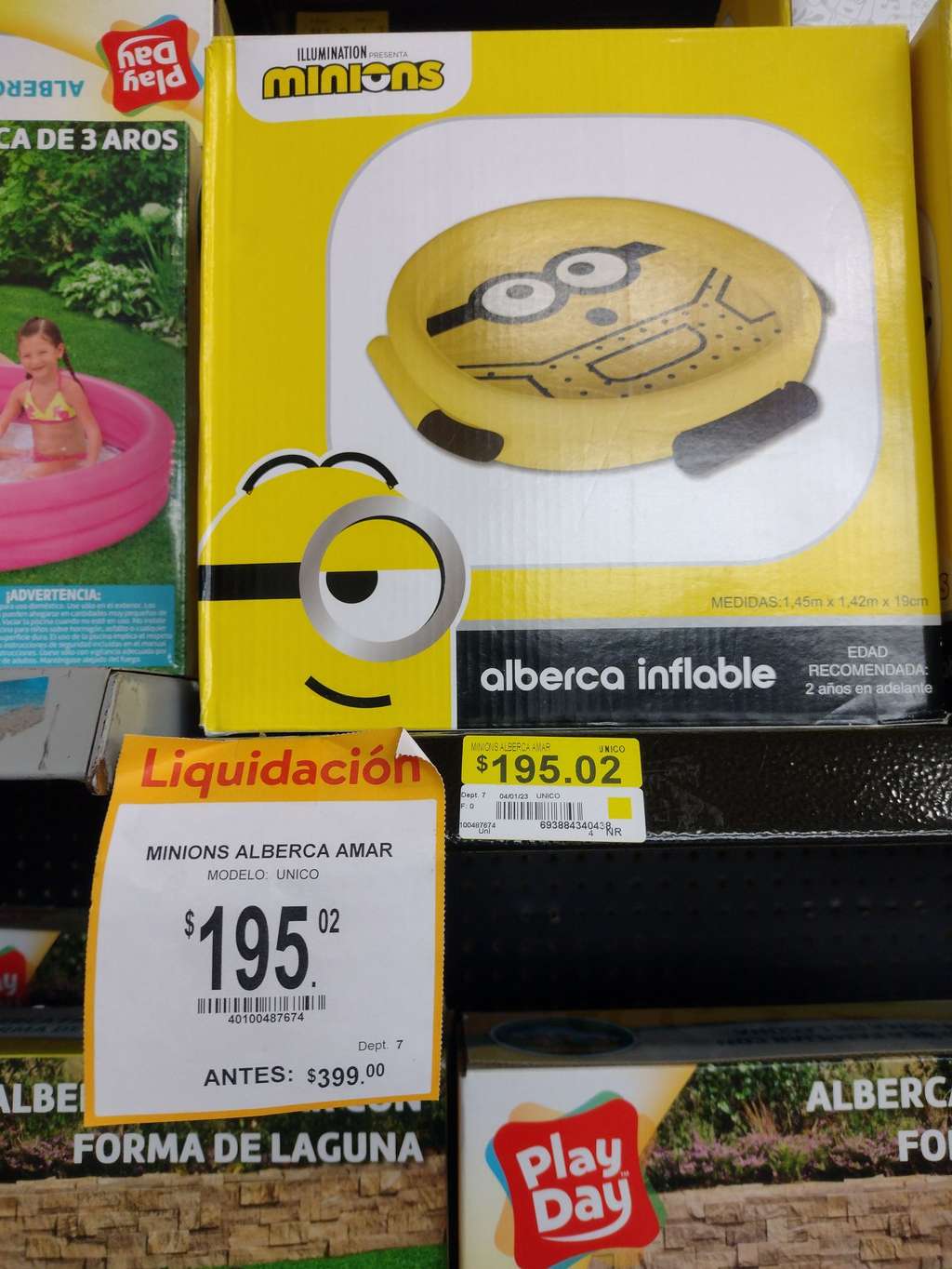 Walmart Alberca inflable Minions liquidación 
