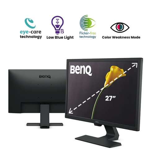 Amazon: BenQ Monitor GW2780 (OFIMÁTICA), LED 27", FHD, IPS, Eye-Care, Low Blue Light, Flicker-free. Precio antes de pagar