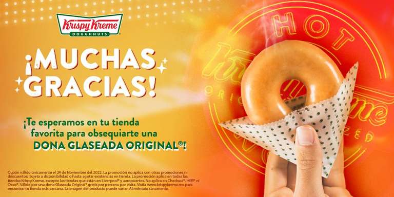 Krispy Kreme: Dona gratis (nacional)