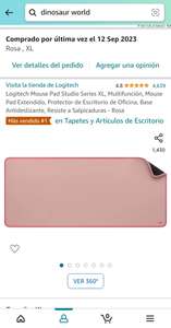 Amazon: Mousepad Logitech Rosa