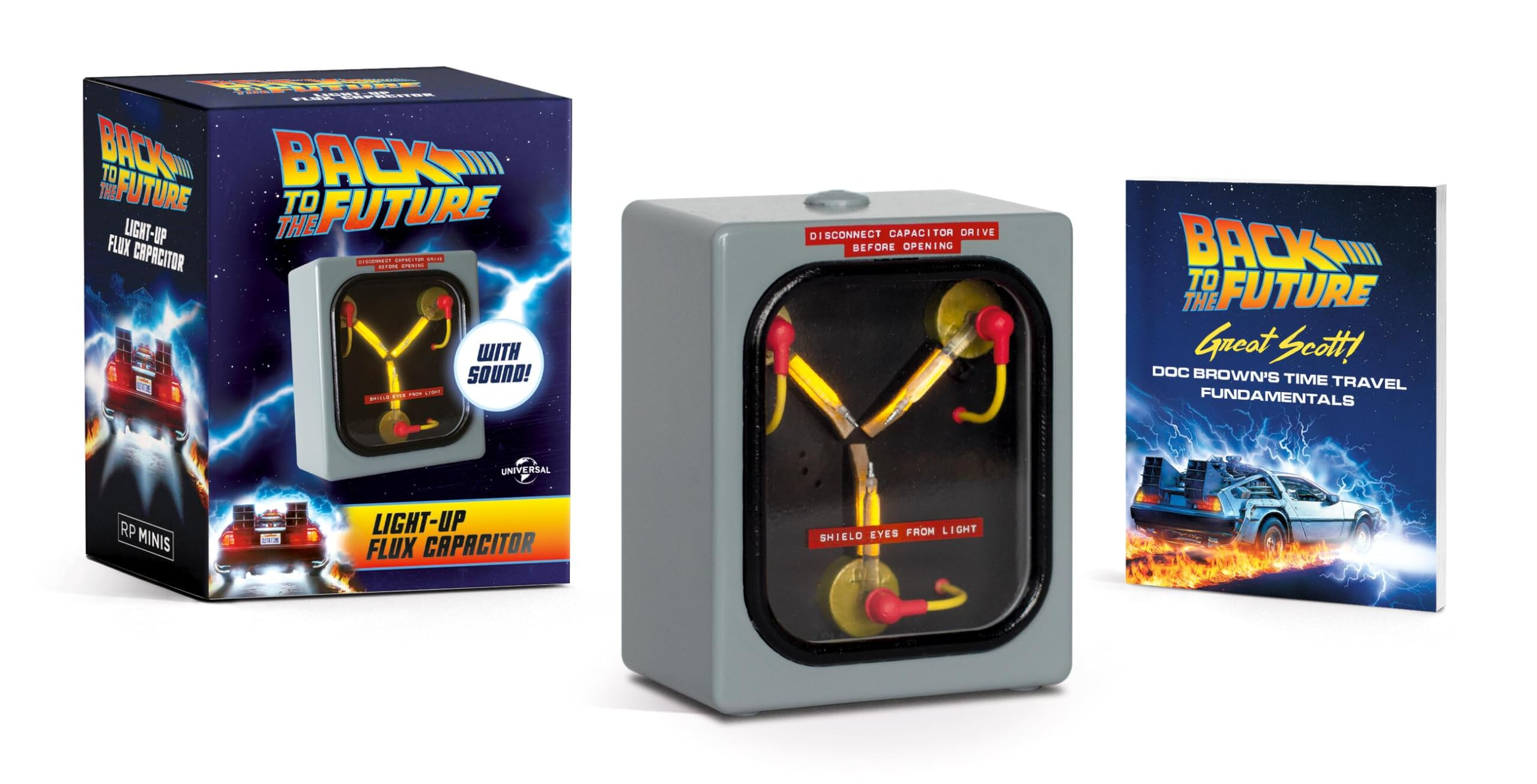 Amazon: Back to the Future: Replica a Escala Condensador de flujo luminoso: Con sonido, Libro incluido.