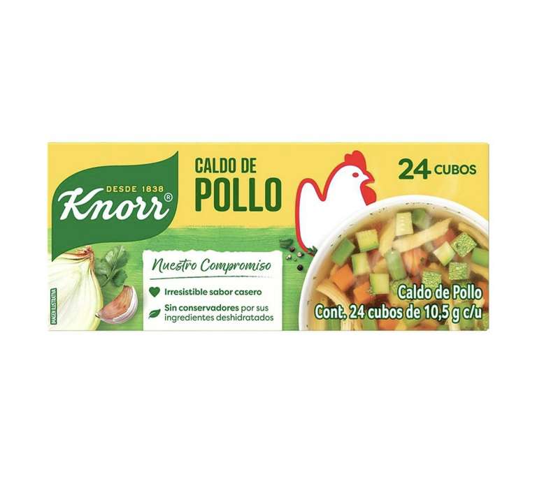 Walmart Super: Caldo de Pollo Knorr 24 cubos